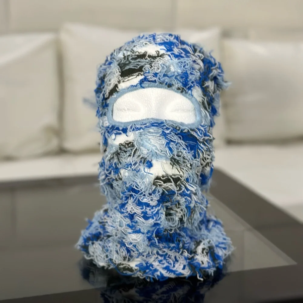 Blue Camouflage Ski Mask